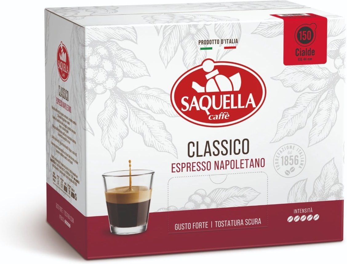 Saquella Caffè Cialde Classico Neapoletano 150 E.S.E. Pads