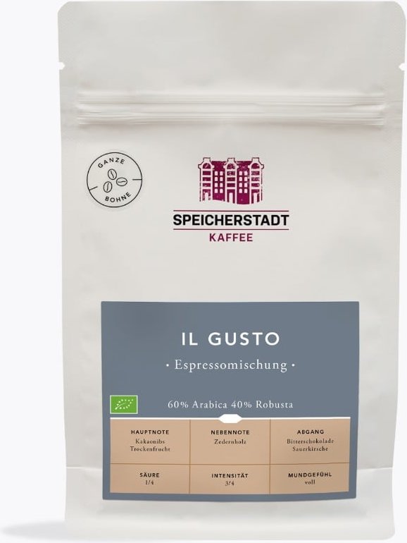 Speicherstadt Il Gusto Espressomischung Bio 250g