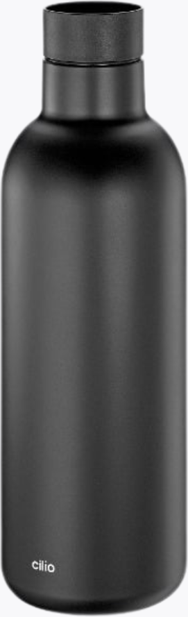Cilio Isoliertrinkflasche DELUXE 650 ml Schwarz matt