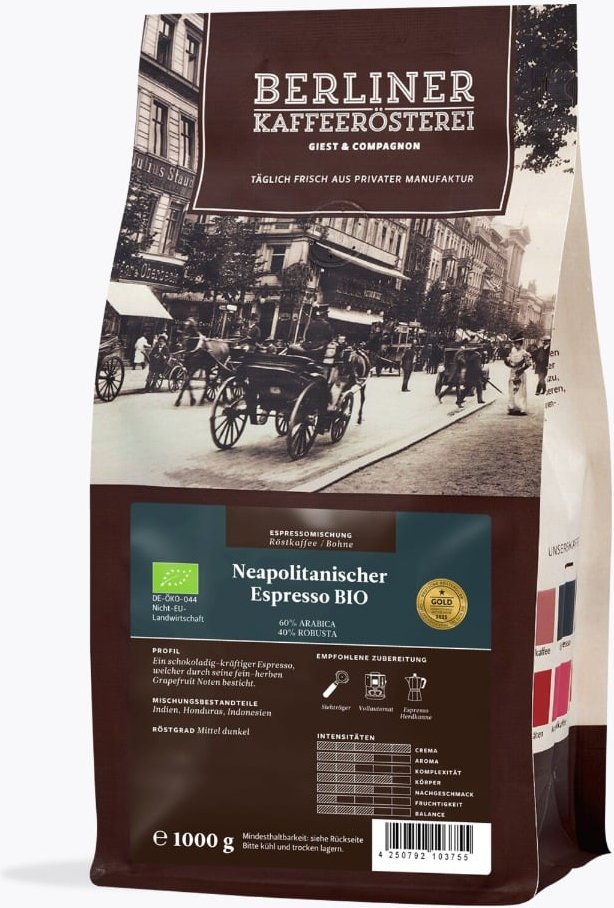 Berliner Kaffeerösterei Neapolitanischer Espresso Bio 1kg