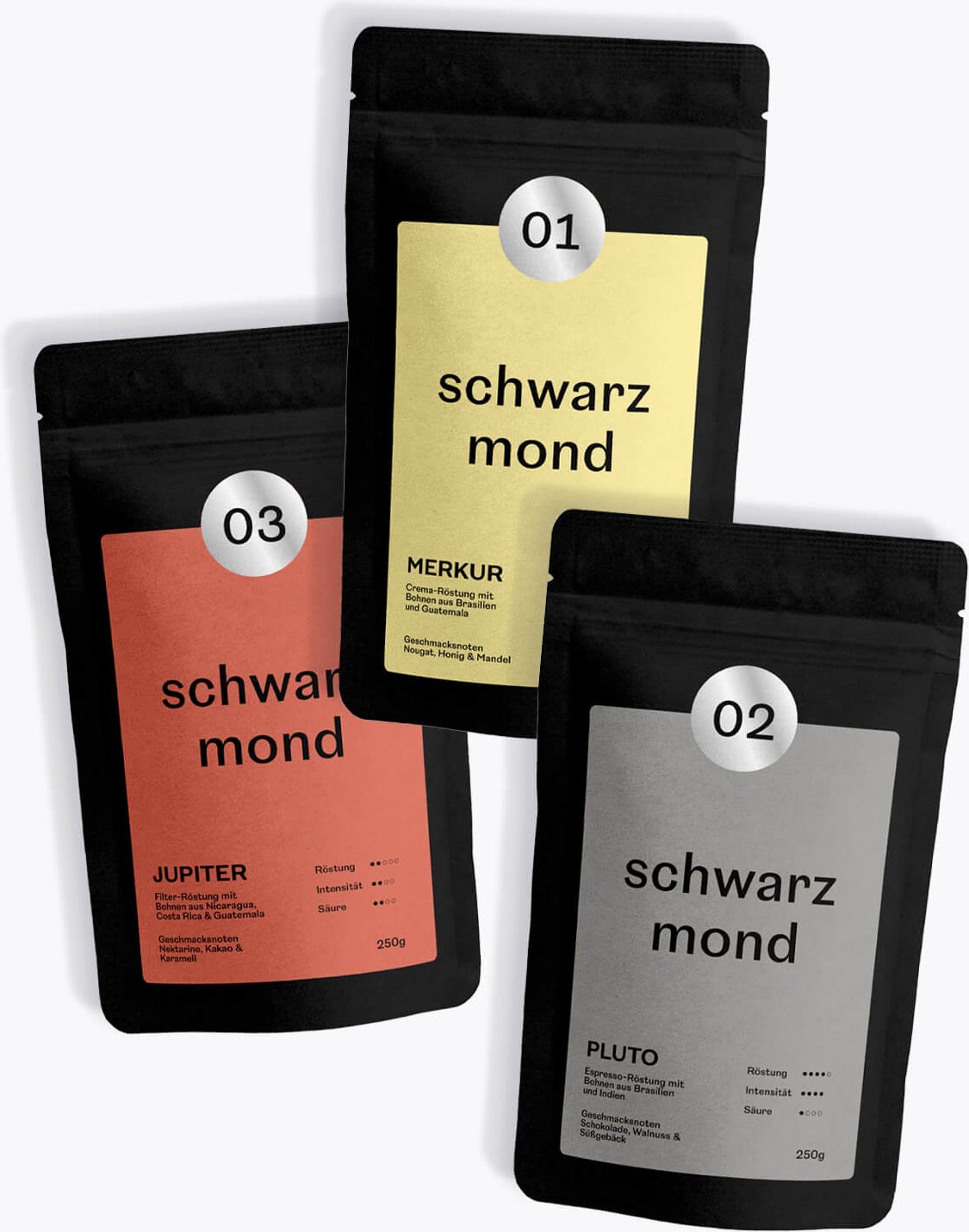 Schwarzmond Probierpaket 750g