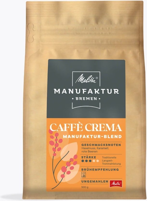 Melitta® Manufaktur Bremen Caffé Crema Regionen-Kaffee 500g