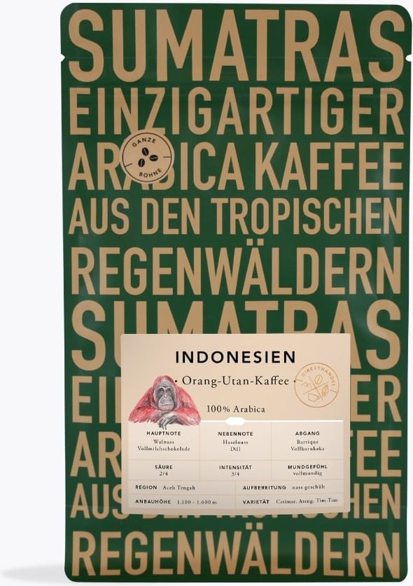 Speicherstadt Orang Utan Kaffee 500g