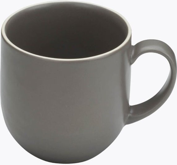 Molde Mandala Satin Matte Henkelbecher Grau mit Weißem Rand