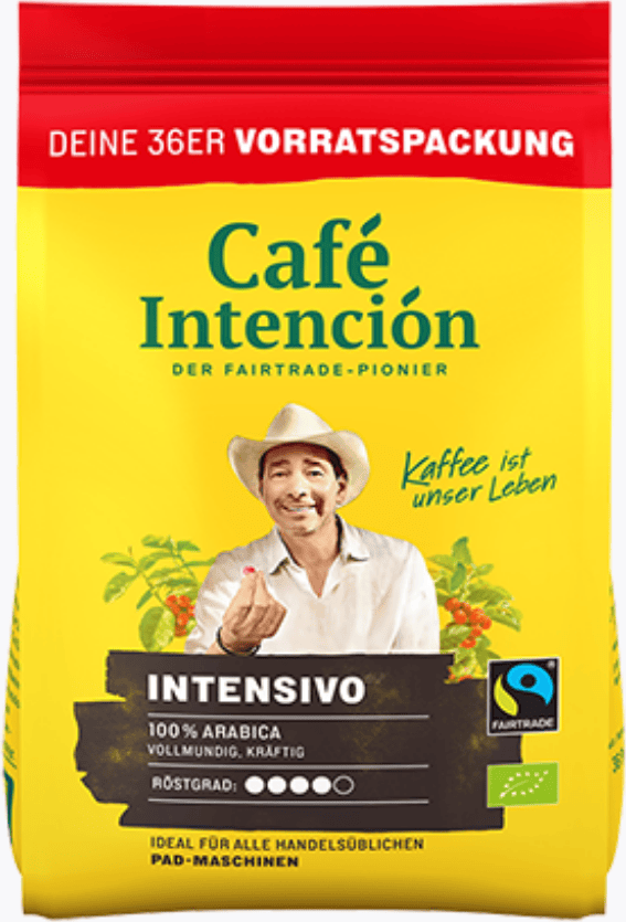 Café Intención Intensivo Bio 36 Pads Senseo® kompatibel