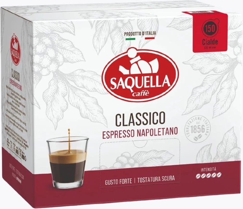 Saquella Caffè Cialde Classico Neapoletano 150 E.S.E. Pads