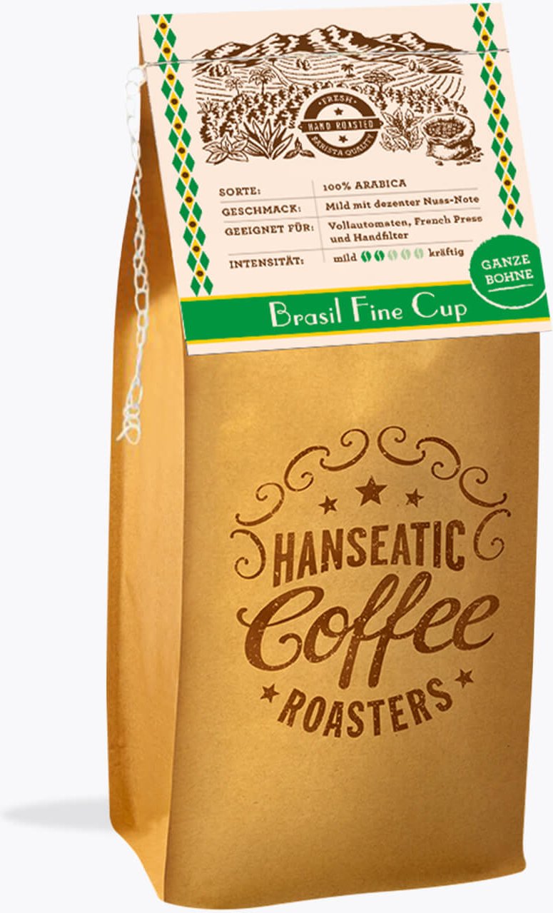 Hanseatic Coffee Roasters Brasil Fine Cup 250g gemahlen