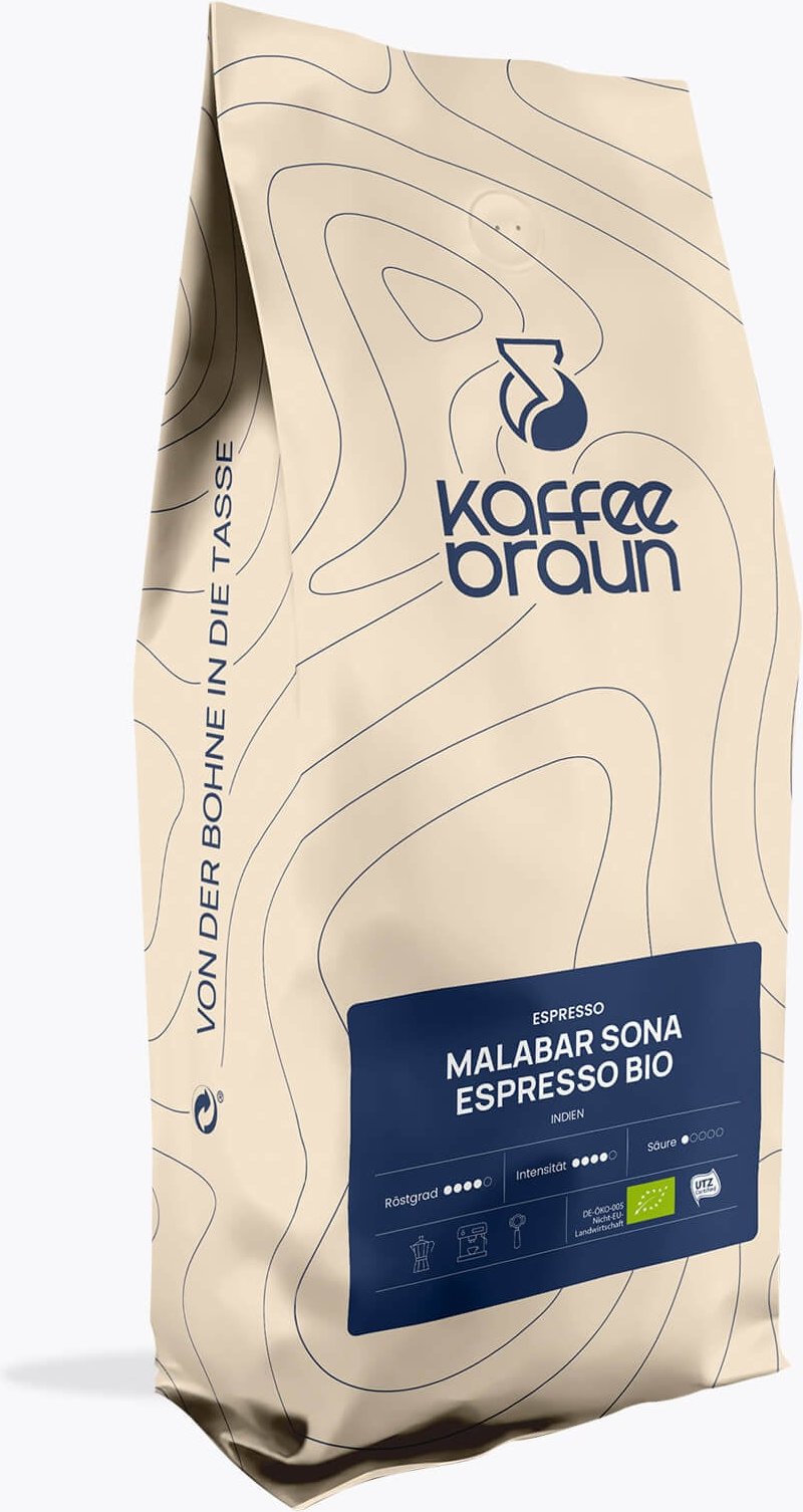 Kaffee Braun Espresso Malabar Sona Bio 1kg