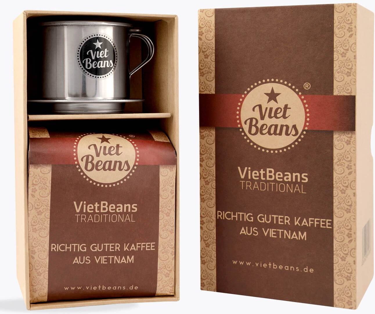 VietBeans Traditional Geschenkbox (gemahlen für Filter Phin)