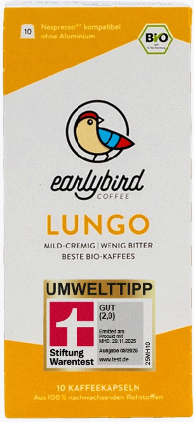 earlybird coffee Lungo Bio 10 Kapseln Nespresso® kompatibel