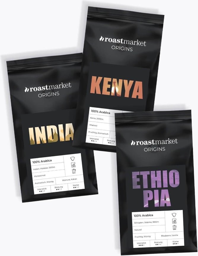 roastmarket ORIGINS Filterkaffee Probierpaket 750g