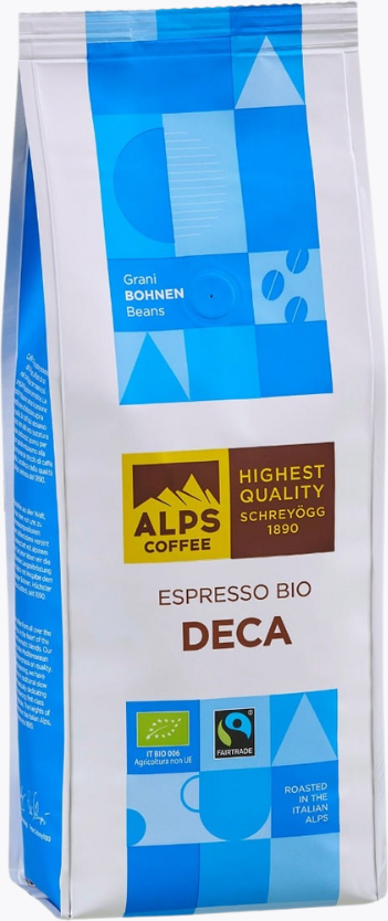 Alps Coffee Espresso Decaffeinato Bio 500g