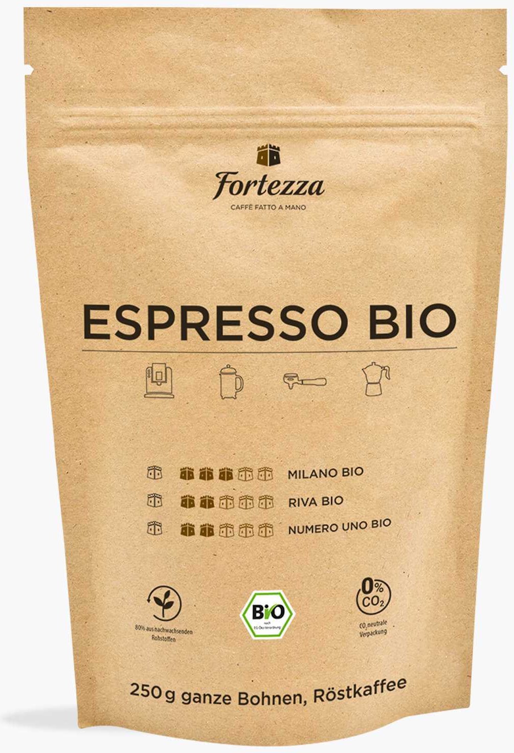 Fortezza Espresso Numero Uno Bio 250g