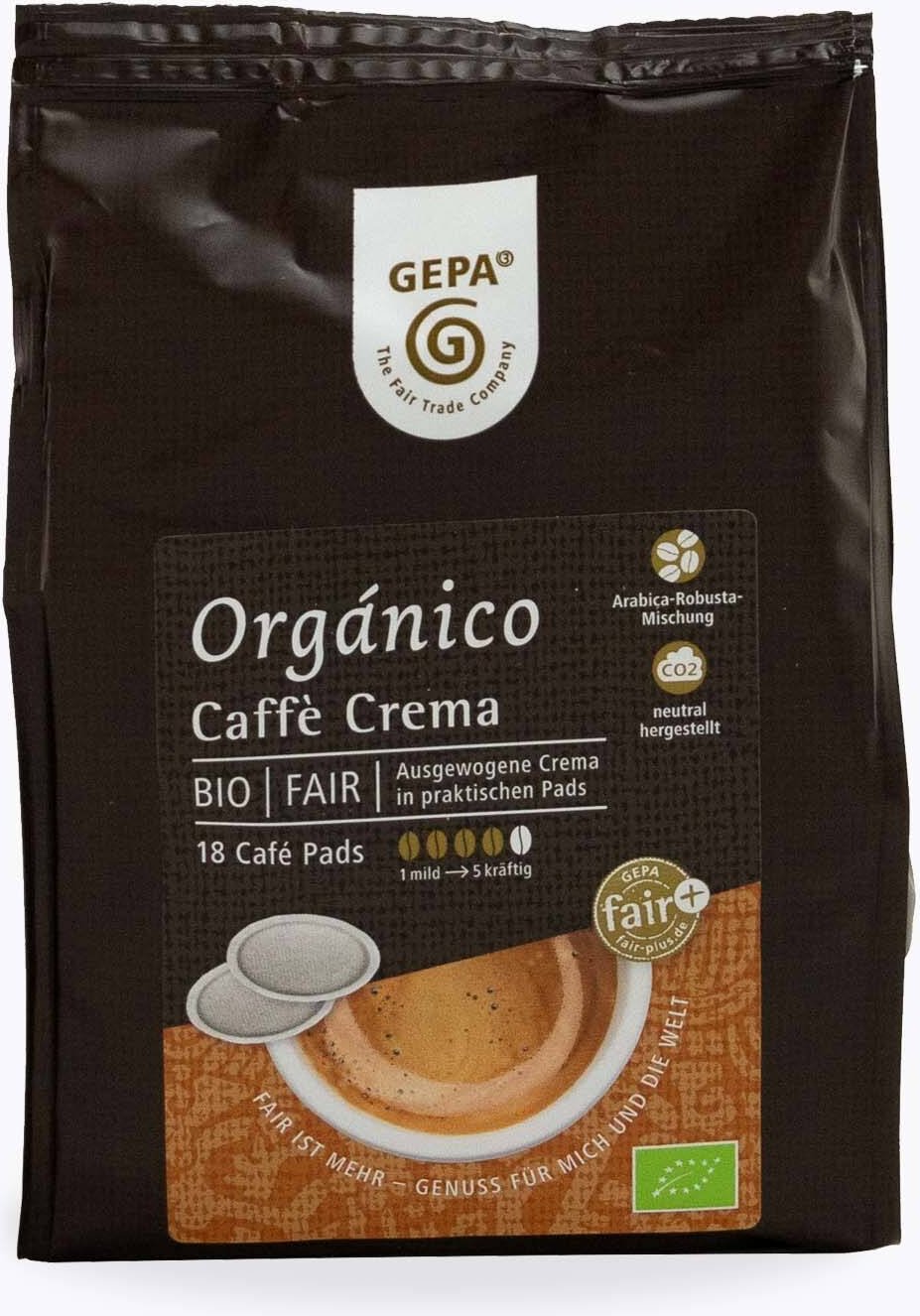 GEPA Bio Crema Pads 18 Pads Senseo® kompatibel