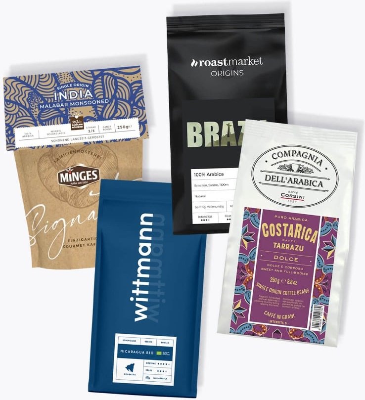 Single Origin Kaffee Probierpaket 1kg
