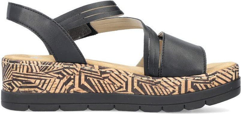 V3964-02 Plateau Sandaletten schwarz Damen 36