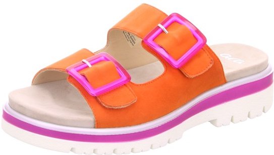 MALAGA Klassische Pantoletten orange Damen 38