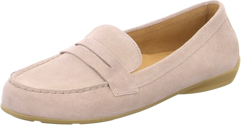 Damen Halbschuhe Slipper F-Weite 44.200 Creme 12 Silk Leder 37