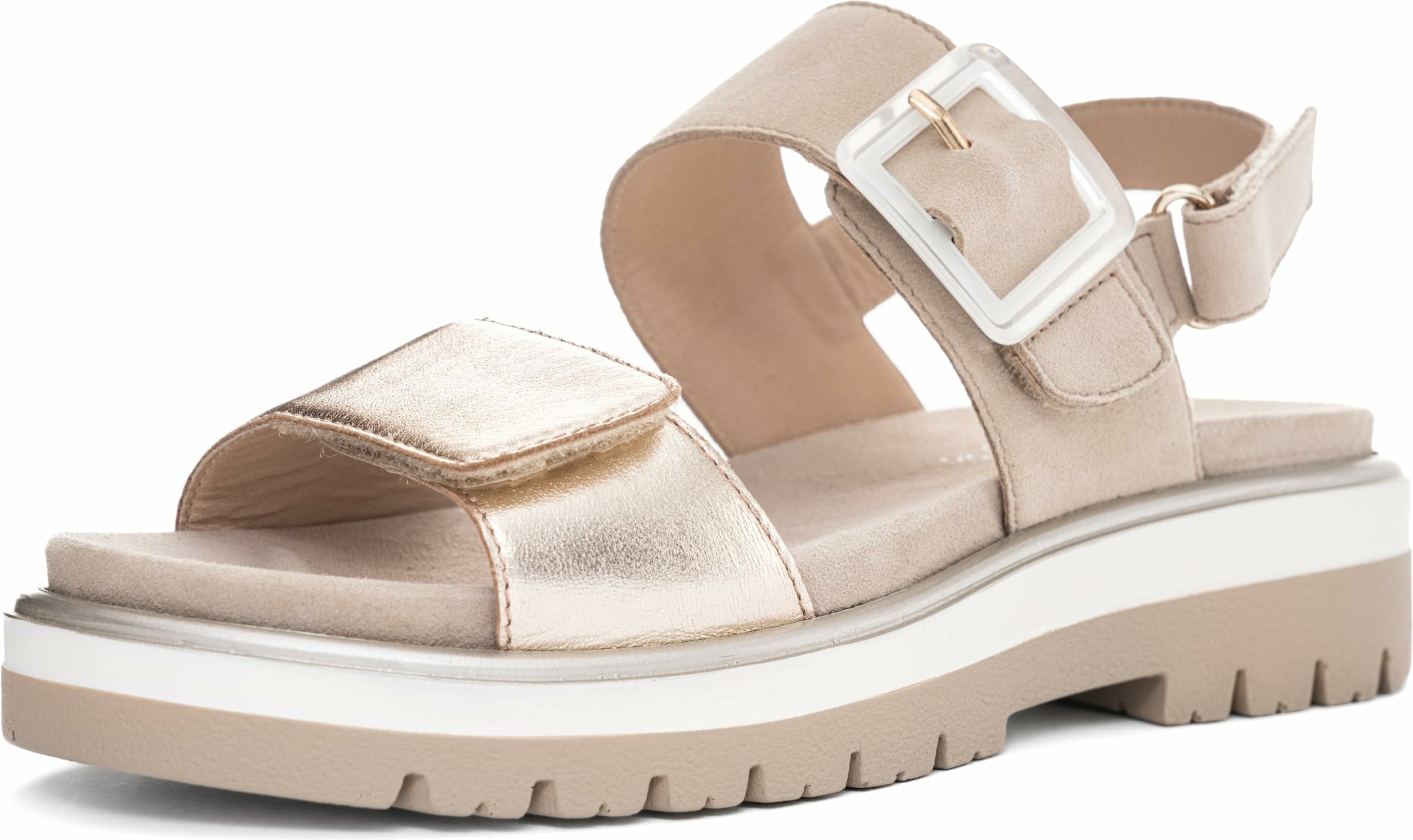 MALAGA Komfort Sandalen beige Damen 40