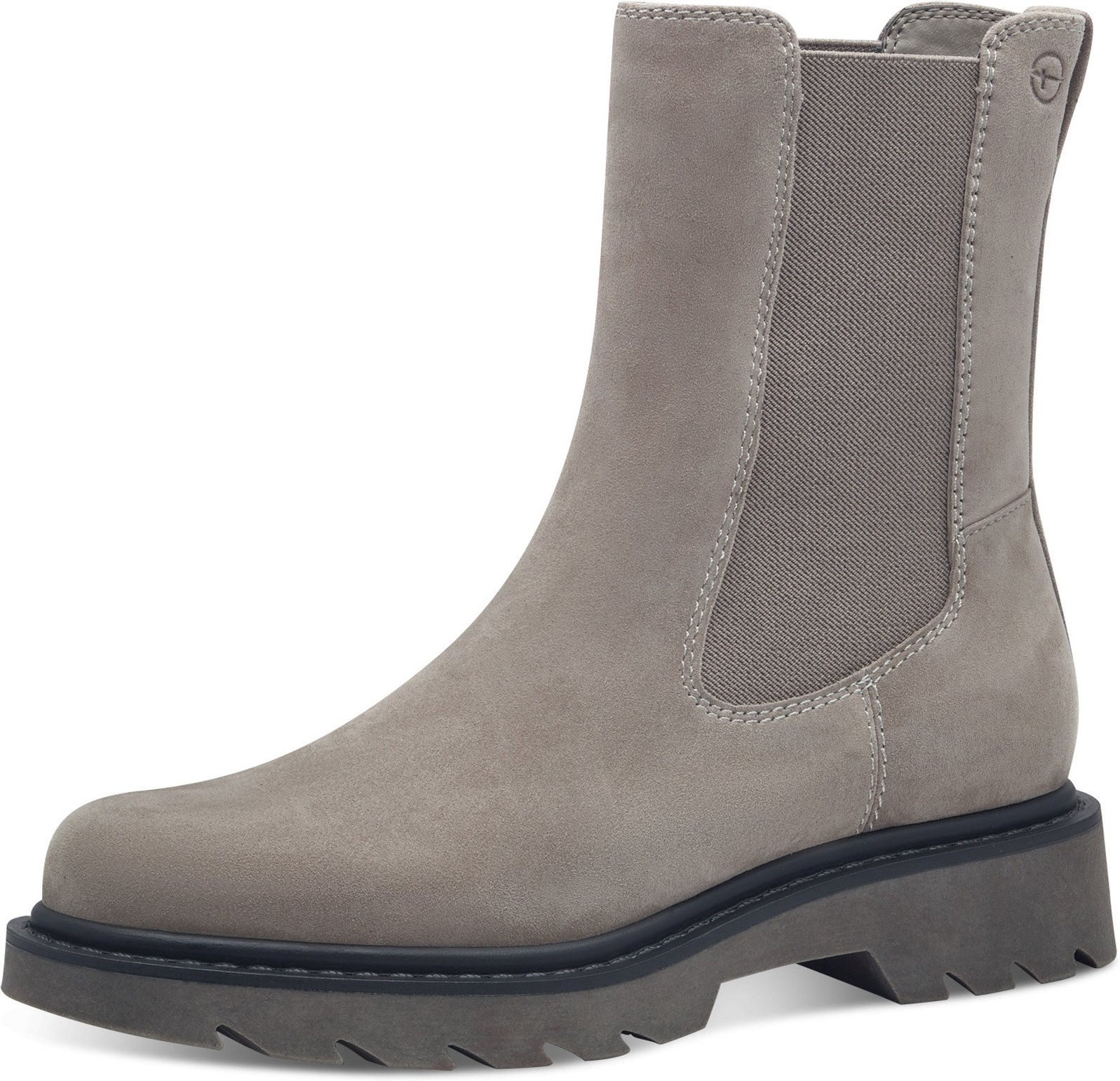 Damen Elegante Stiefelette  1-25477-43 Grau 200 Grey Leder m... 38