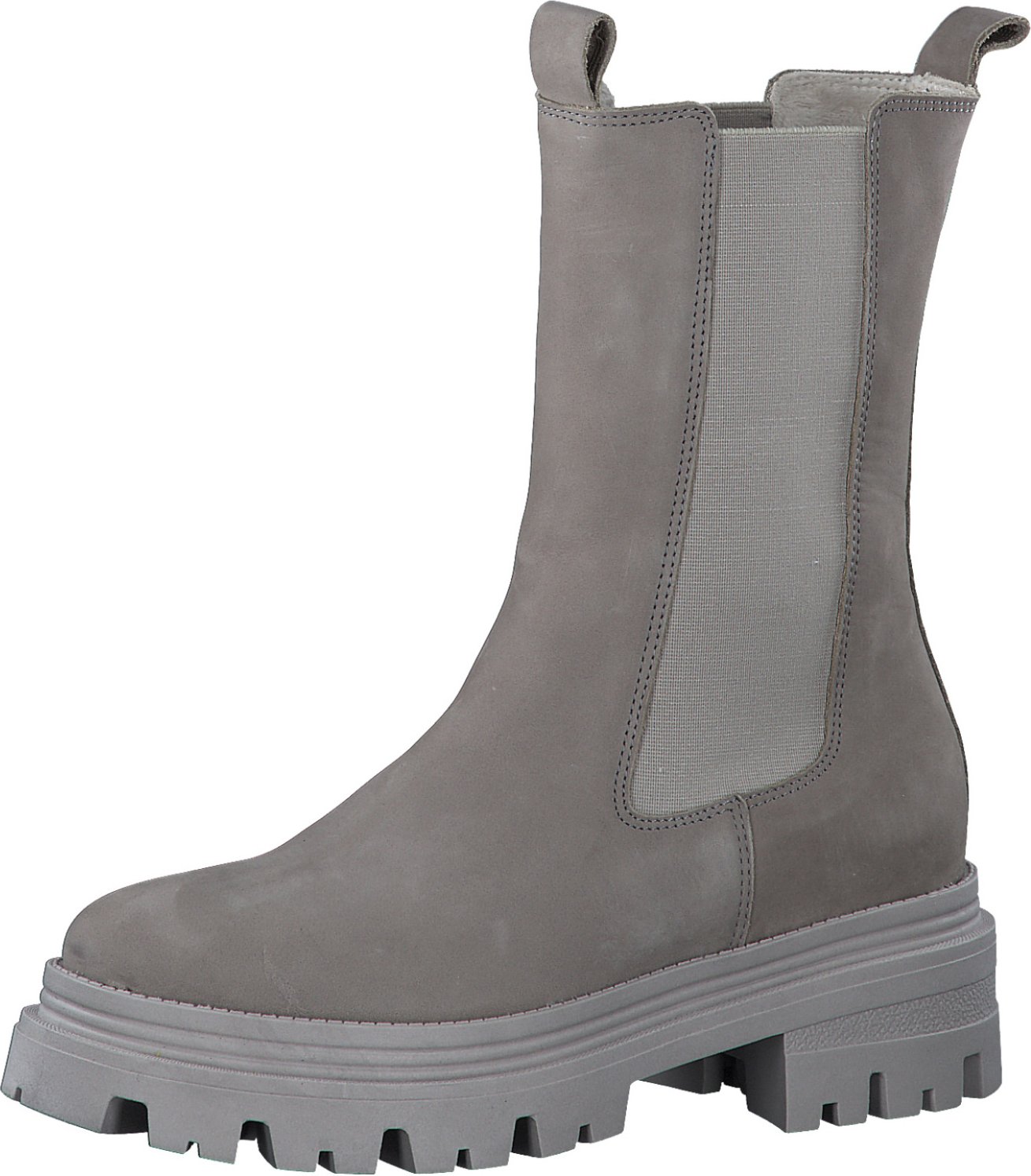 Damen Elegante Stiefel Chelsea 1-25498-41 Grau 200 Grey Lede... 41
