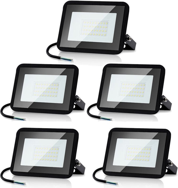 Led Strahler, 5x20W 1700LM Superhell Außenstrahler, 6000K Kaltweiß led Fluter, Superhell led Fluter Außenstrahler IP66 w...