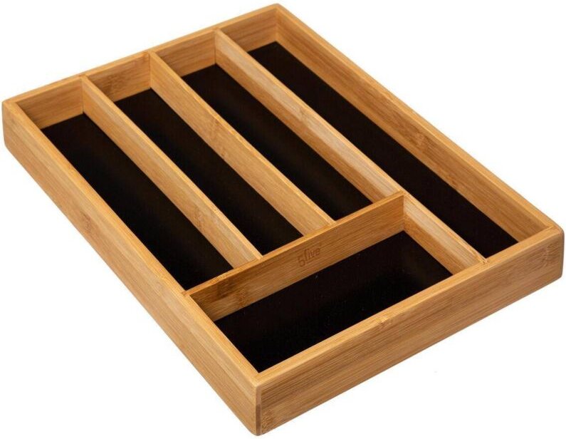 5five Simply Smart - Besteckkasten mit 5 fächern black bambus - 5five