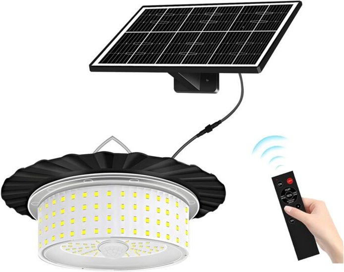 244-LED-Solar-Pendelleuchte mit Bewegungssensor, Schuppenlicht, Bewegungssensor für den Außenbereich