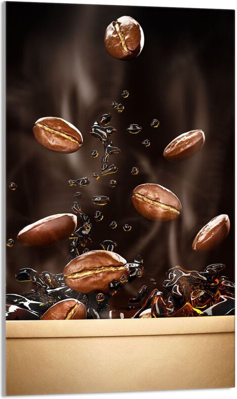 Glasschneidebrett 30x52 Kaffee