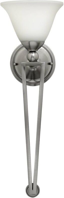 Bolla - 1 Licht Wand Licht gebürstet Nickel Glasschirm, E27 - Elstead