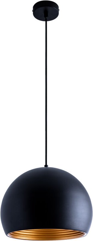 Paco Home Pendelleuchte Hängelampe Küchenlampe Hängend Esstischlampe Ã36cm Innen Gold Klar - 800 Lumen / 8W, Schwarz-Gol...