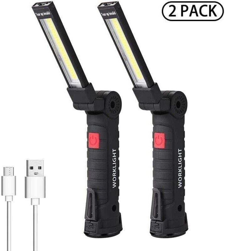 LED-Arbeitsleuchte, LED-Taschenlampe, wiederaufladbare LED-Werkstattleuchte, Inspektionsleuchte, Magnetfuß, 5 Modi für G...