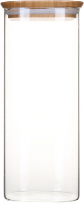 Pebbly Vorratsdose quad. Glas/Bambus 2,2L ()