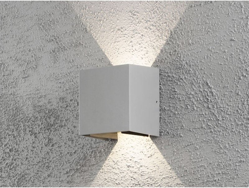 Konstsmide - Kleine led Außenwandleuchte cremona Up and Down Höhe 13,5cm, Grau