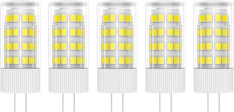 Memkey - 5X G4 LED-Lampe, 5 w, 51 smd 2835 LEDs, warmweiß, 6000 k, LED-Leuchtmittel, 400 lm, entspricht 50 w Halogenlamp...