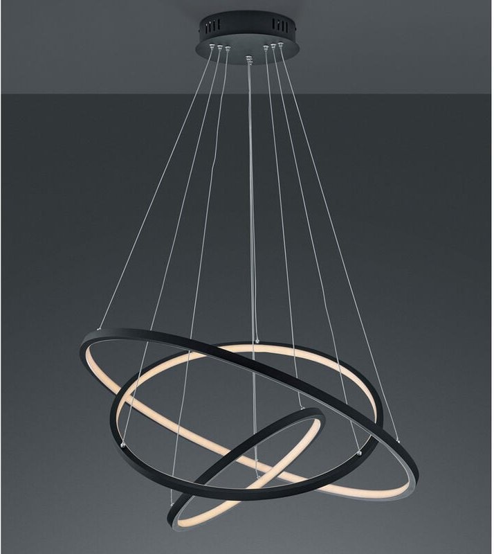 Wiz led Pendellleuchte aaron Anthrazit mit Fernbedienung, ø 80cm