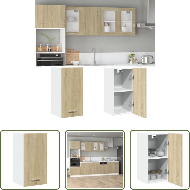 Küchenregal - Hängeschrank Lyon Sonoma-Eiche 29,5x31x60 cm Holzwerkstoff