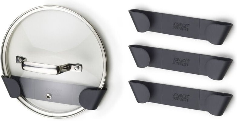 Set de 4 Innenverschlüsse für Deckel de Kasserolle Joseph Joseph CupboardStore™, einfache Montage mit 3M™ Klebeband, gra...