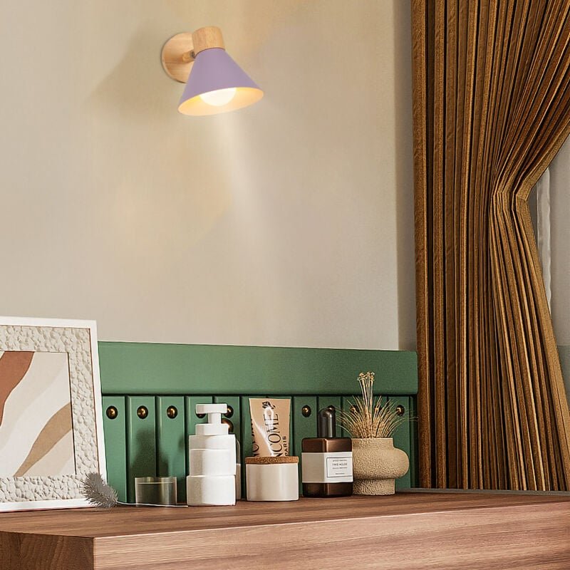 Moderne Industrielle Wandleuchten Dekorative Wandlampe Drehbarer Innenbeleuchtung Lila Ø17,5cm