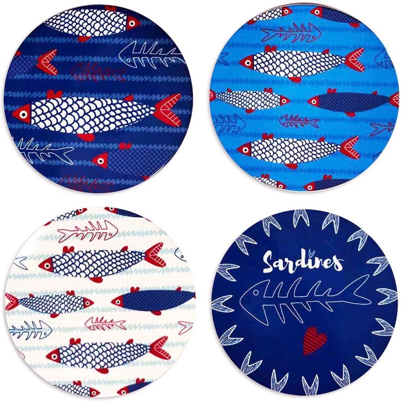 Signes Grimalt - Numbamantel -Küche Salvamantel Fish 4U Blue Salvamanteles 20x20x1cm 29308