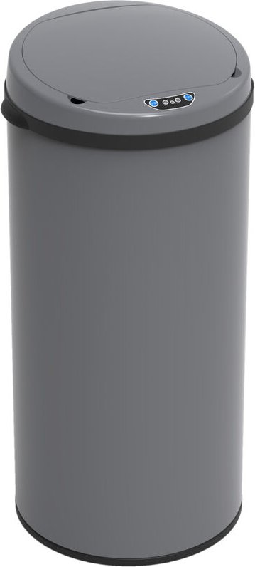 Sensor-Mülleimer 50L Stahl Elektrischer Abfalleimer Grau - Svita