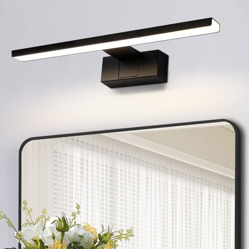 Thumbnail - GBLY LED Spiegelleuchte Bad 30CM - 6W Spiegellampe Badezimmer Schwarz Badleuchte Wand Wasserdicht IP44 Wandlampe Modern ...