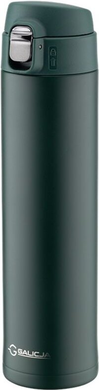 Thermobecher, Thermosflasche, QUENTIN, 520 ml, Edelstahl 18/10, flaschengrüner Kunststoff