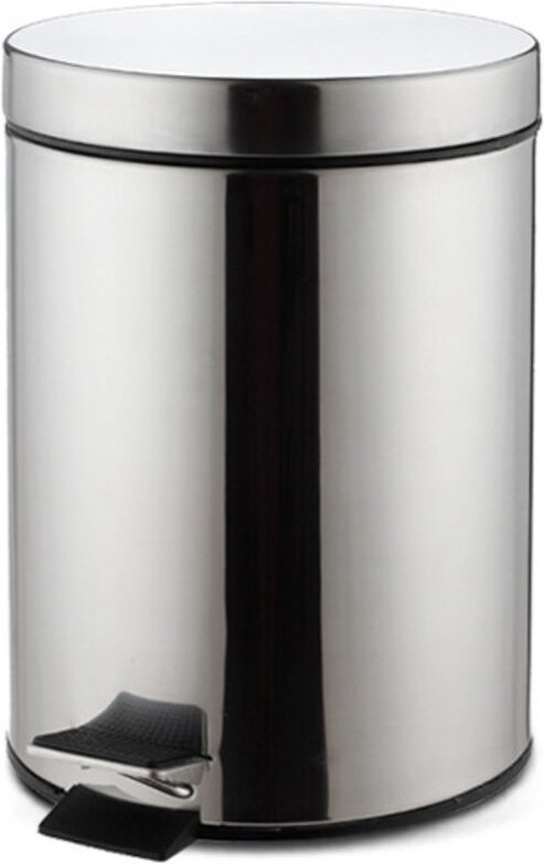 Edelstahl-Mülleimer, Treteimer für Hotels, Aufbewahrungseimer für Zimmer, 3 l, 16,5 x 24 cm
