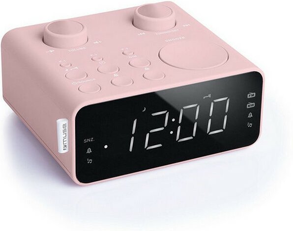 Rosa doppelwecker radio Muse m17cpk