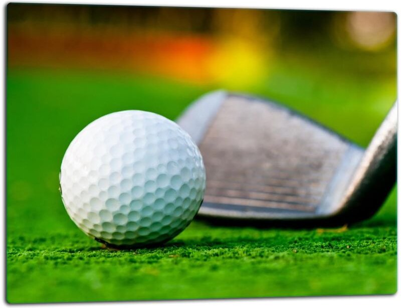 Glasschild Schneidebrett 52x40 Golf