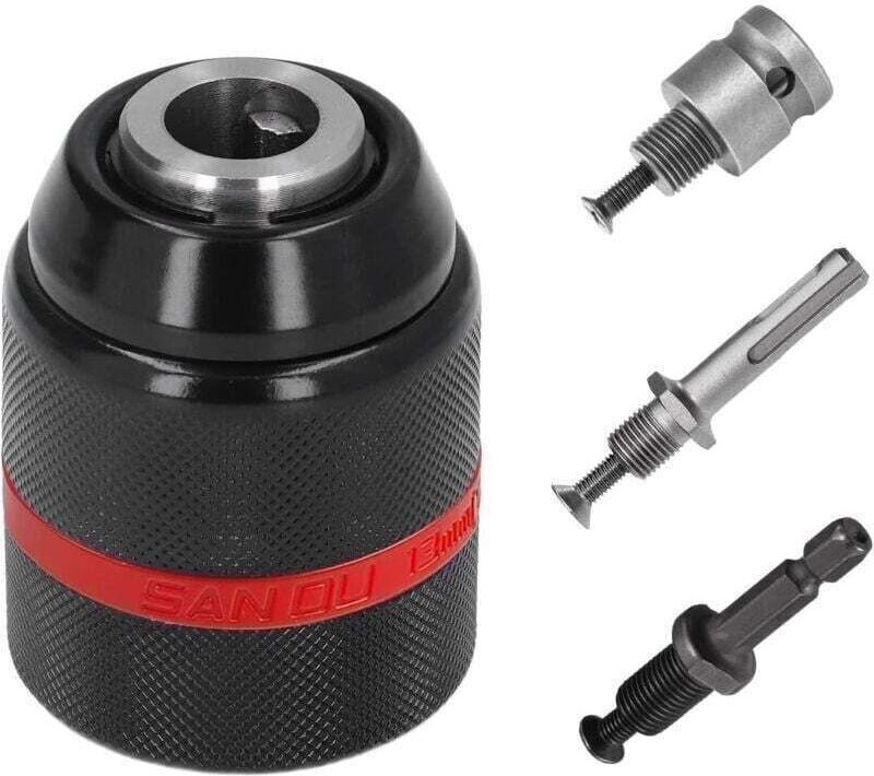 Schnellspann-Bohrfutter 1,5–13 mm, 1/2" 20UNF-Gewinde, Schraubendreher-Bohrfutteradapter, mit SDS Plus, Schlagschrauber ...