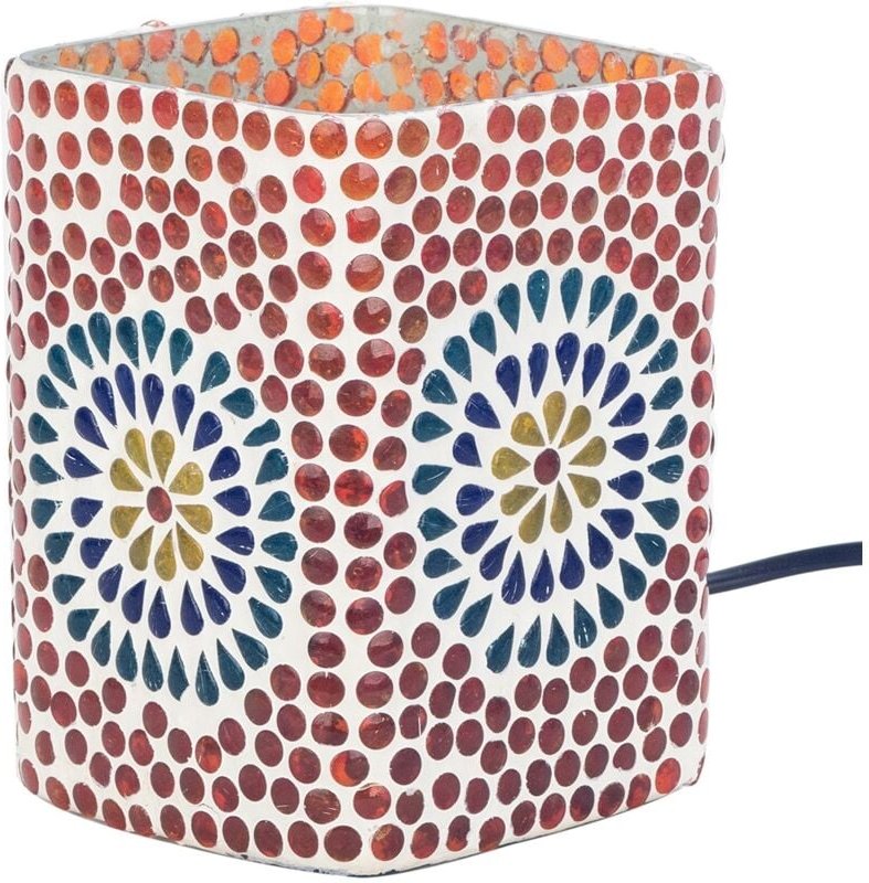 Möbel Desktop -Lampe Mosaik -Rechtecklampe Multicolor -Lampen 11x11x32CM 16155 - Signes Grimalt