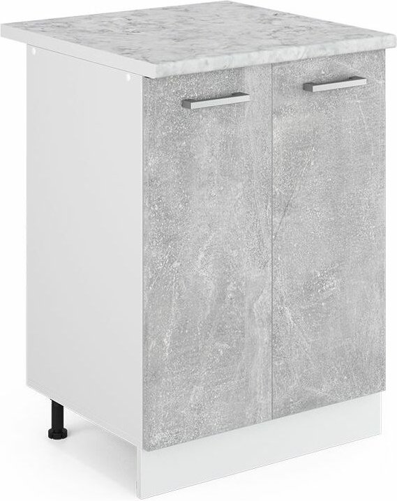 Thumbnail - Vicco - Küchenunterschrank R-Line, Beton, 60 cm , ap Marmor