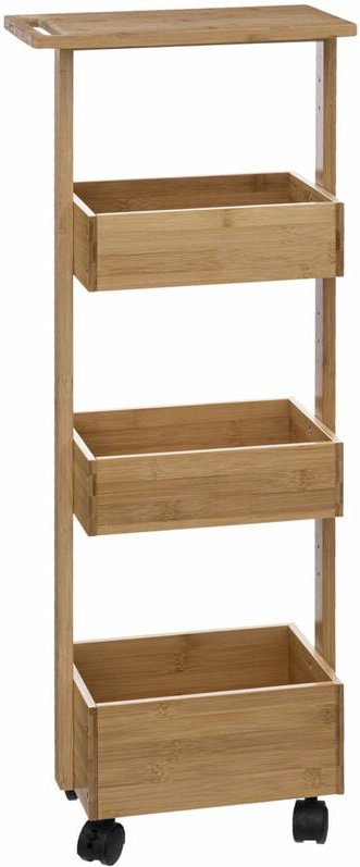 5five Simply Smart - Beistelltisch mit 4 ebenen auf bambusrollen - 5five